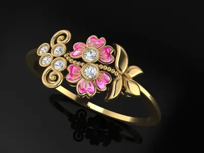 Finger ring collection Valentine gift 3D print model