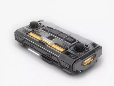 Futuristic Sci-Fi Console Controller 3D Model Low-poly 3D model