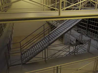 Prison cell - Low-poly 3D model