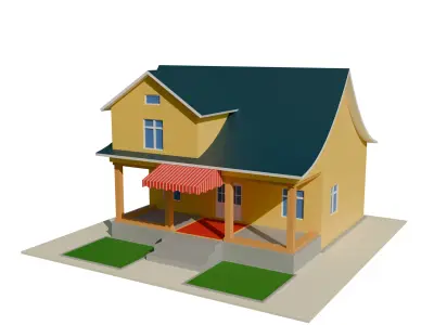 House Collection 10 Low-poly 3D model