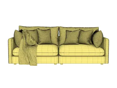 Modern Sofa 3-seater 3D model 3D model