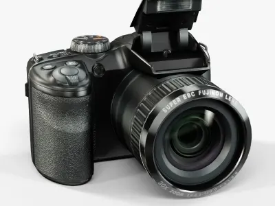 Fujifilm FinePix S4800 bridge digital camera Low-poly 3D model