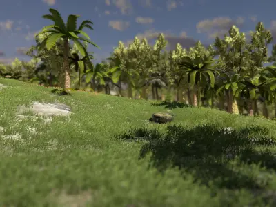 Small Island Low-poly 3D model