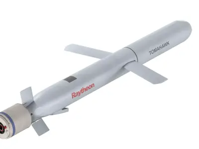 Tomahawk Land Attack Cruise Missile Rocket BGM 109 3D model