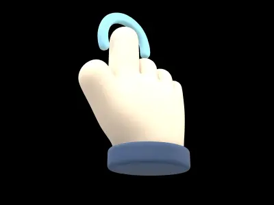 Touch Icon v1 001 Low-poly 3D model