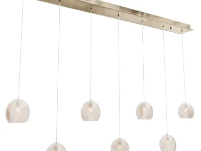 Lazio 7-Light Linear Multi-Drop Pendant Currey Company  3D model