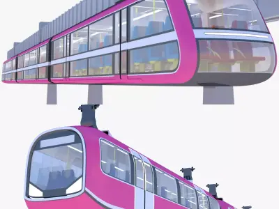 Elevated trains collection 2024 3D Model Pack