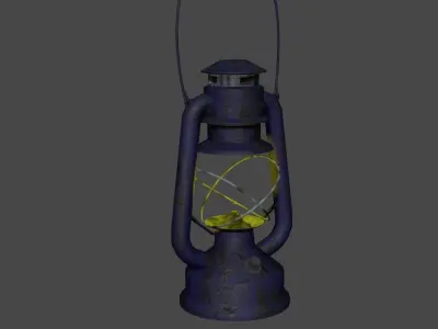 old gas lamp 3D model