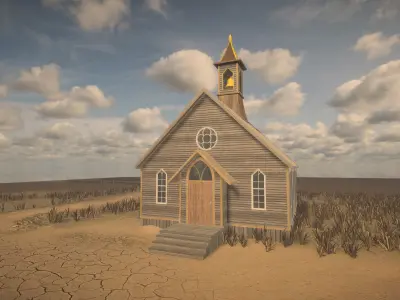 Western Buildings Pack Low-poly 3D model