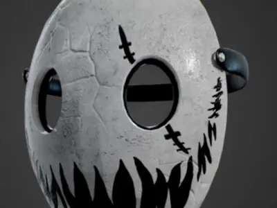 MASK LOW POLY - Game Ready model Low-poly 3D model