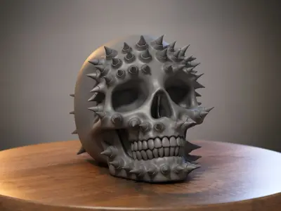 Skull dragon Headphone Stand Cyborg skull dragon Headset  3D print model