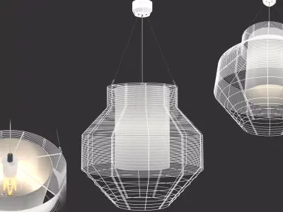 Suspension MESH M BLANC 3D model