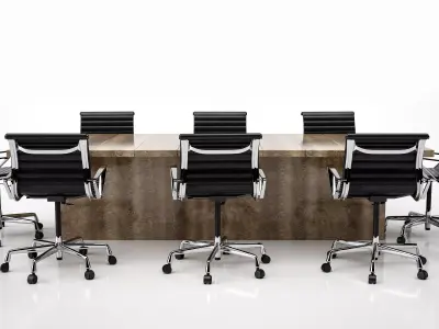 Conference Meeting Room Furniture 02 3D model