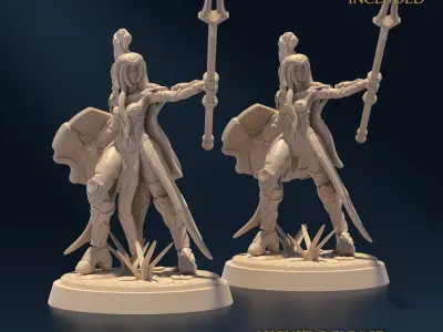 Undying Light Spearblade Nude and Normal Set x5 3D print model