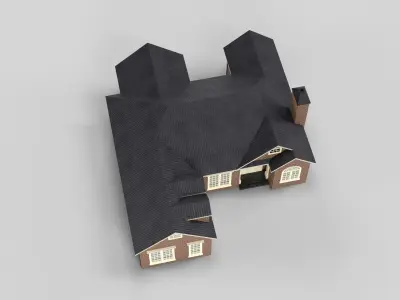British House Design 10T4  Low-poly 3D model