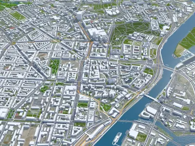 Szczecin Poland Low-poly 3D model