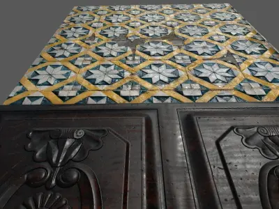 Old Wall Tiles Low-poly 3D model