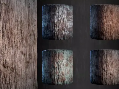 Old Painted Wood Game Ready - Vol 02 - Maps - SBsar Texture