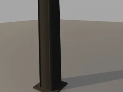 2x Modern street lights 3D model