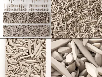 Clay rock stone decorative n1 3D model