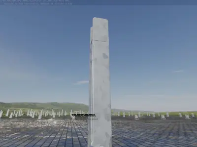 Street Light 8 Bollard 900mm Galvanized Version 4 Low-poly 3D model