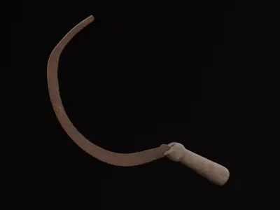 Rusty Sickle Low-poly 3D model
