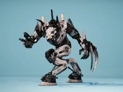 SciFi Beast06 Bull Low-poly 3D model