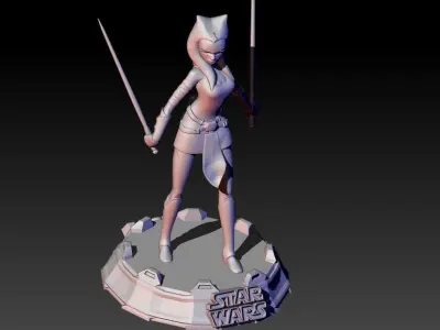 Ahsoka Tano from Clone Wars series 3D print model