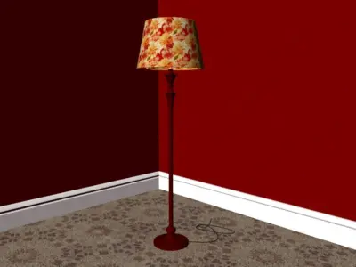 Floor Lamp Low-poly 3D model 23