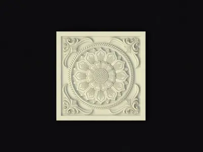 rosette dekor 3D model 46