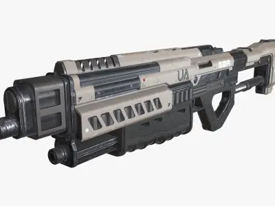 Sci Fi Shotgun Low-poly 3D model