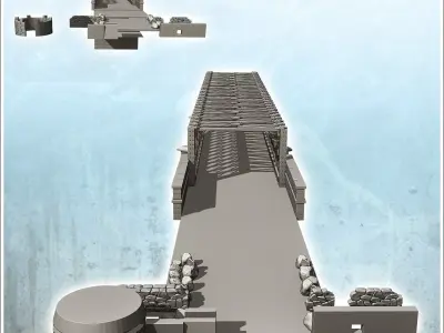Primisole Bridge Sicily Italy - World War Two Second WWII Front  3D print model