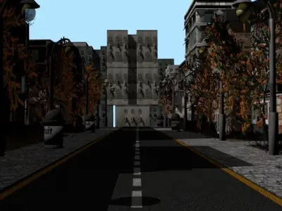 Game Rundown Street Low-poly 3D model