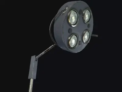 Floor Operating Lamp Low-poly 3D model