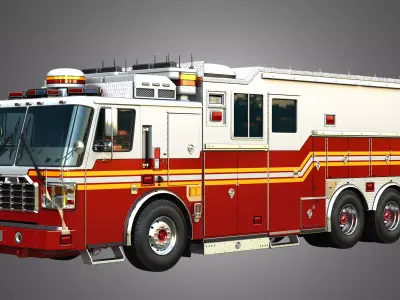 Ferrara Fire Apparatus - FDNY Ultra Heavy Rescue 3D model