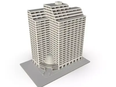 house  Chicago lowpoly Low-poly 3D model