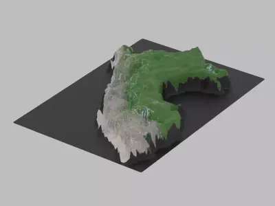 Peru Map Country Low-poly 3D model