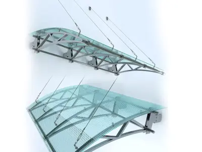 Glass canopy 3D model