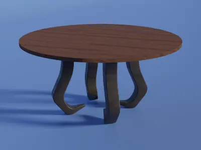 Hotels table Low-poly 3D model