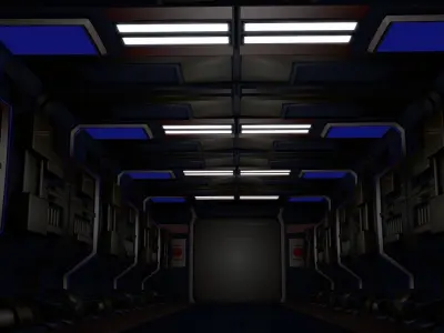 Sci Fi Interior 3D model order