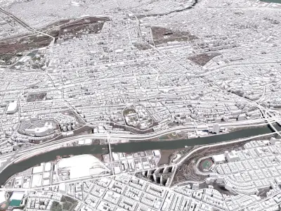 Cityscape Bronx New York USA 3D model