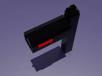 Low Poly Modern City Mailbox Game Ready Urban Prop Low-poly 3D model