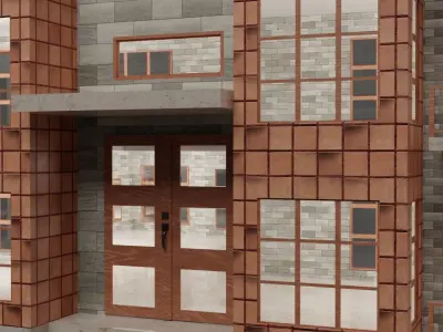 Residential Building Low-poly 3D model