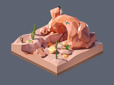 land 41A Low-poly 3D model