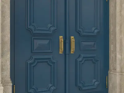 Entrance classic door 22 3D model