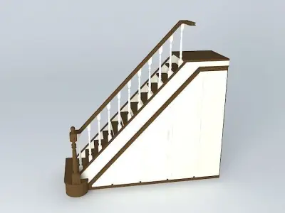 stairs wooden staircase Free 3D model