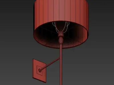 Table lamp with shade 3D model
