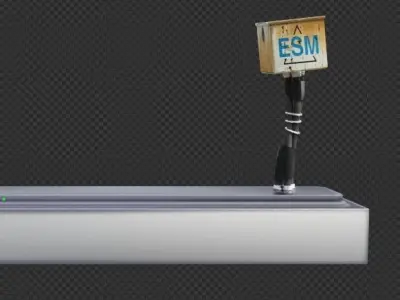 Fluorescent Tube Light Low-poly 3D model