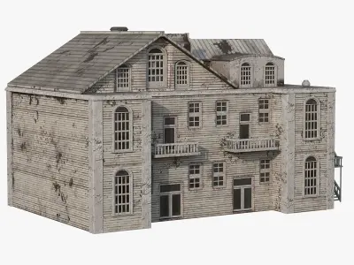 Detailed 4K Old House 3D model