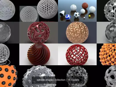 sphere shapes collection 3D Model Pack